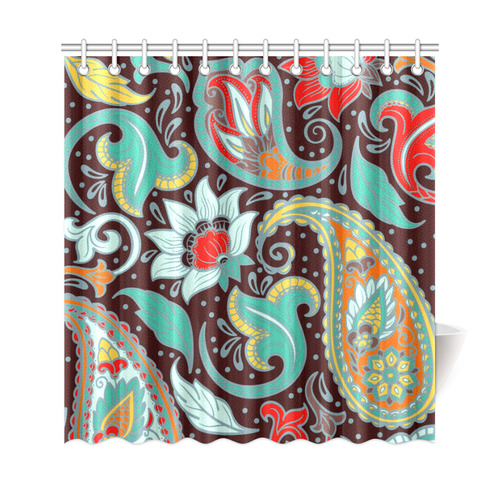 Red Gold Aqua Vintage Paisley Fl Pattern Shower Curtain 69 X72 Red Gold Aqua Vintage Paisley Fl Pattern Shower Curtain 69 X72 Id D1839629