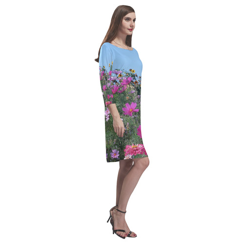 Summer Flowers Rhea Loose Round Neck Dress(Model D22)