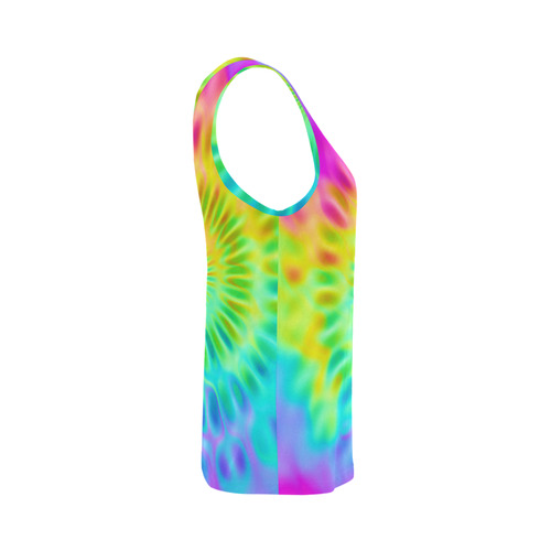 Magic Fractal Flower Neon Colored All Over Print Tank Top for Women (Model T43)