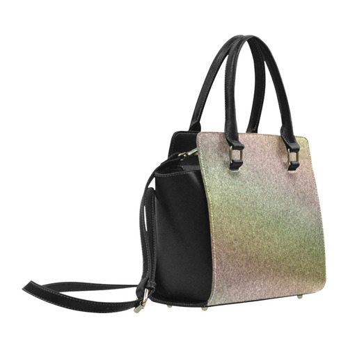 Rainbow Gold Pastel Gradient Classic Shoulder Handbag (Model 1653)