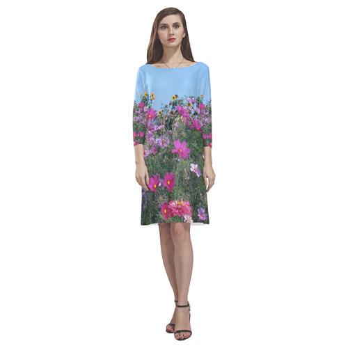 Summer Flowers Rhea Loose Round Neck Dress(Model D22)