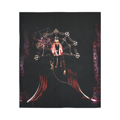 Red Witch Fantasy Goth Art Cotton Linen Wall Tapestry 51"x 60"