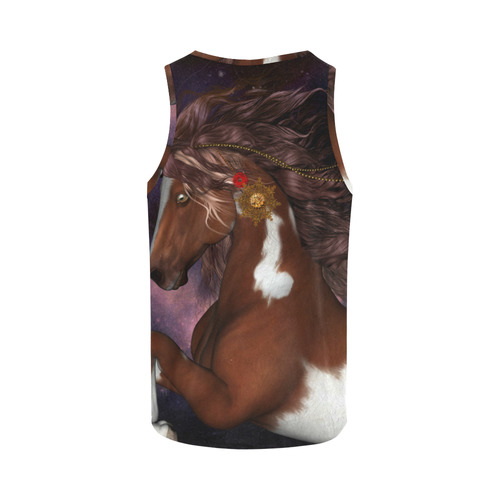 Awesome steampunk horse with clocks gears All Over Print Tank Top for Men (Model T43)