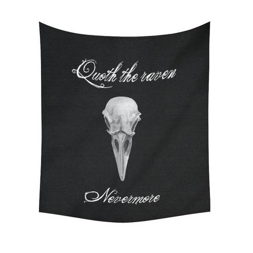 Nevermore Raven Goth Art Cotton Linen Wall Tapestry 51"x 60"