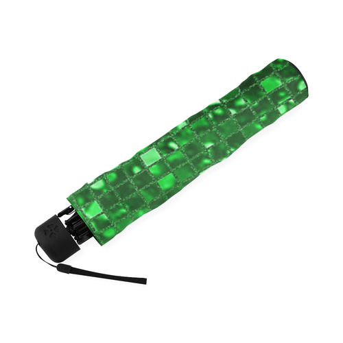 Emerald Green Sparkle Foldable Umbrella (Model U01)