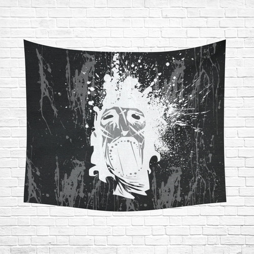 Horror Mask Gothic Art Print Cotton Linen Wall Tapestry 60"x 51"