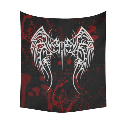 Tribal Demon Wings Goth Art Cotton Linen Wall Tapestry 51"x 60"