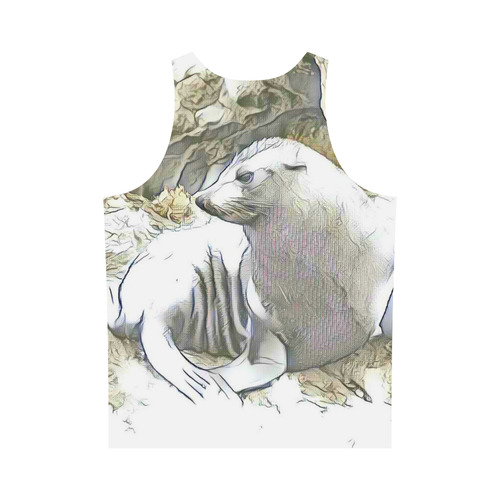 fascinating altered animals -Seal by JamColors All Over Print Tank Top for Men (Model T43)