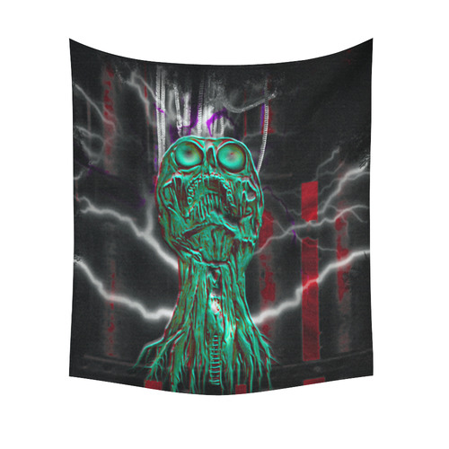 Cyber Scream Gothic Fantasy Art Cotton Linen Wall Tapestry 51"x 60"