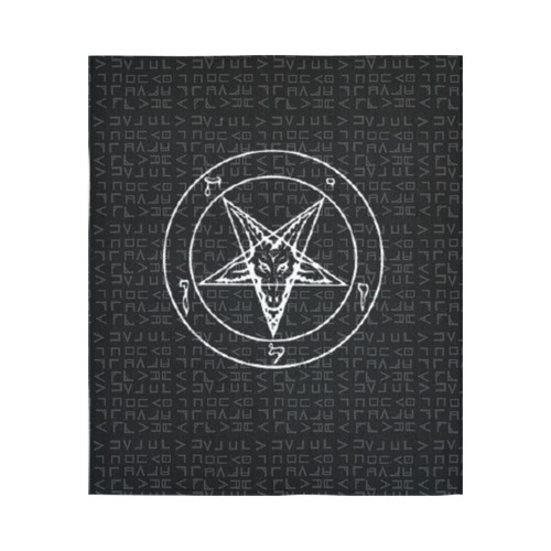 Occult Runes Pentagram Goth Art Cotton Linen Wall Tapestry 51"x 60"