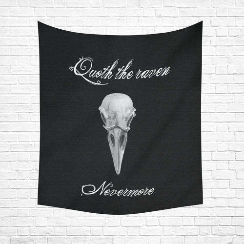 Nevermore Raven Goth Art Cotton Linen Wall Tapestry 51"x 60"