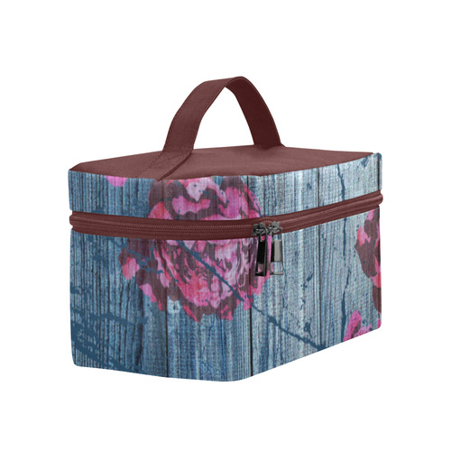 Shabby chic with painted peonies Cosmetic Bag/Large (Model 1658)