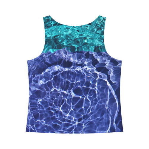 Electric Blue Globes All Over Print Tank Top for Women (Model T43)