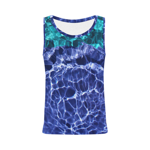 Electric Blue Globes All Over Print Tank Top for Women (Model T43)