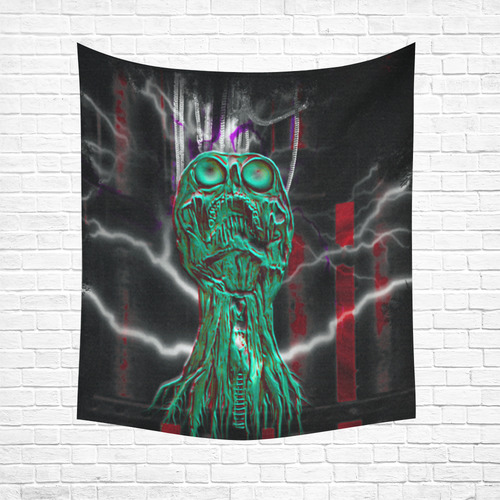 Cyber Scream Gothic Fantasy Art Cotton Linen Wall Tapestry 51"x 60"