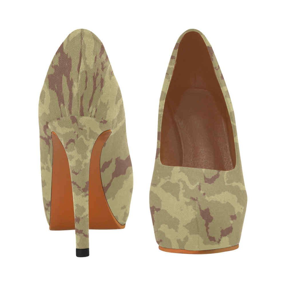 camouflage high heels