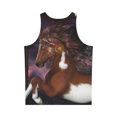 Awesome steampunk horse with clocks gears All Over Print Tank Top for Men (Model T43)