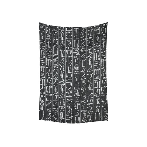 Egyptian Hieroglyphics Goth Art Cotton Linen Wall Tapestry 40"x 60"