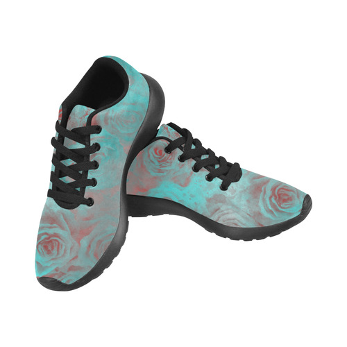 flowers roses Men’s Running Shoes (Model 020)