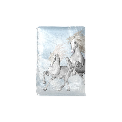 Awesome white wild horses Custom NoteBook A5