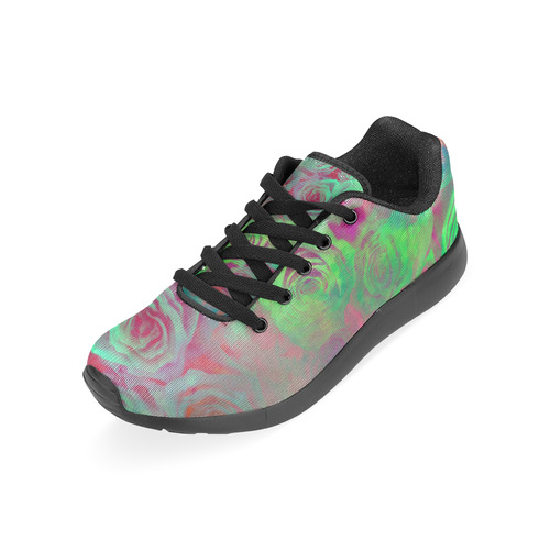 flowers roses Women’s Running Shoes (Model 020)