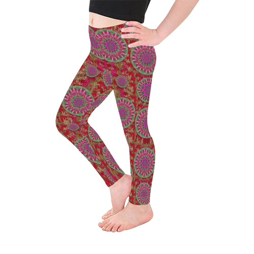 Hearts can also be flowers such as bleeding hearts Kid's Ankle Length Leggings (Model L06)