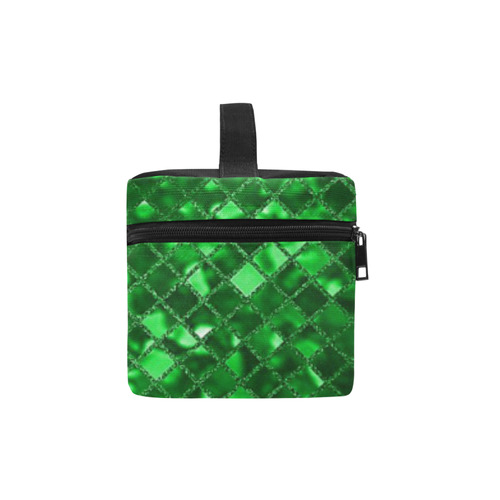 Monogram Emerald Green Sparkle Cosmetic Bag/Large (Model 1658)