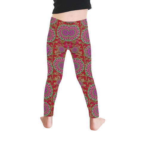 Hearts can also be flowers such as bleeding hearts Kid's Ankle Length Leggings (Model L06)