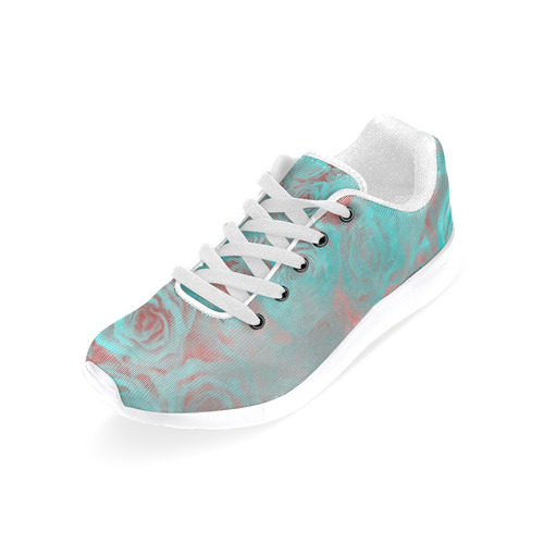 flowers roses Women's Running Shoes/Large Size (Model 020)