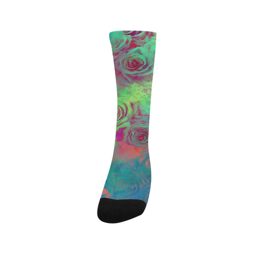 flowers roses Trouser Socks