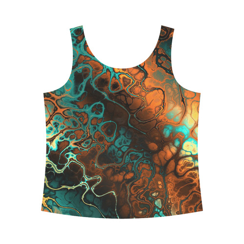 awesome fractal 35F by JamColors All Over Print Tank Top for Women (Model T43)