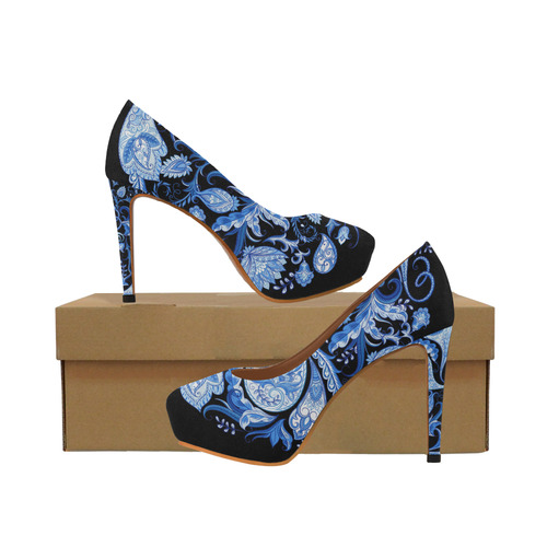 floral pattern high heels