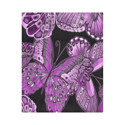 Pink Butterfly Pattern Duvet Cover 86"x70" ( All-over-print)