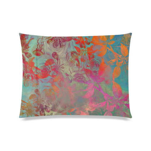 flowers roses Custom Zippered Pillow Case 20"x26"(Twin Sides)