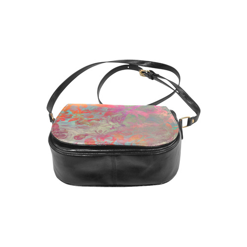 flowers roses Classic Saddle Bag/Small (Model 1648)