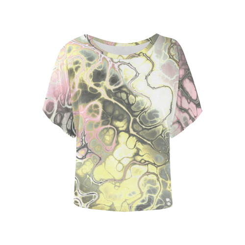 awesome fractal 35H by JamColors Women's Batwing-Sleeved Blouse T shirt (Model T44)