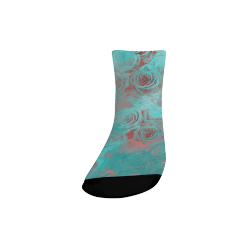 flowers roses Quarter Socks