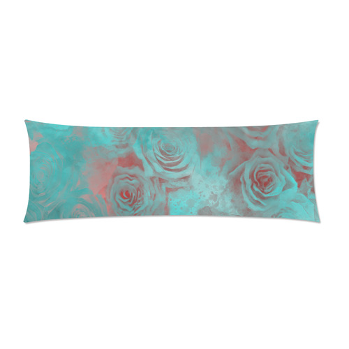 flowers roses Custom Zippered Pillow Case 21"x60"(Two Sides)