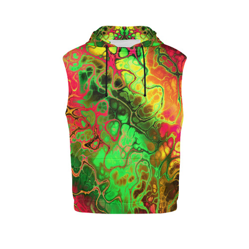 awesome fractal 35I by JamColors All Over Print Sleeveless Hoodie for Women (Model H15)