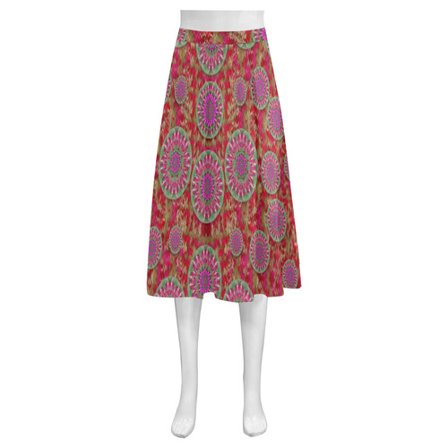 Hearts can also be flowers such as bleeding hearts Mnemosyne Women's Crepe Skirt (Model D16)