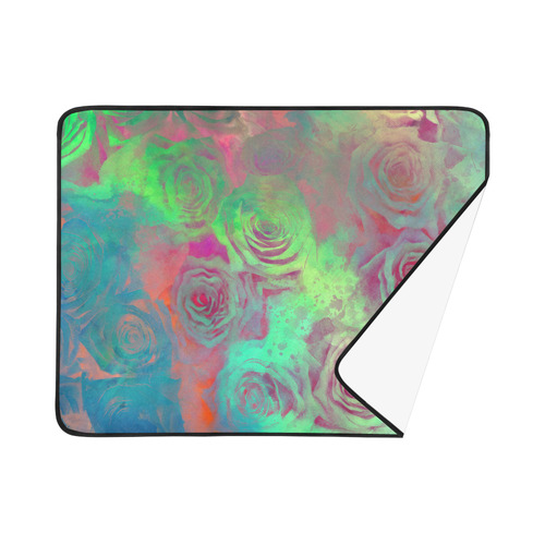 flowers roses Beach Mat 78"x 60"