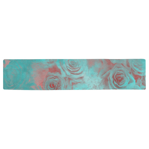 flowers roses Table Runner 16x72 inch