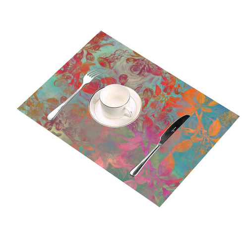 flowers roses Placemat 14’’ x 19’’ (Set of 6)
