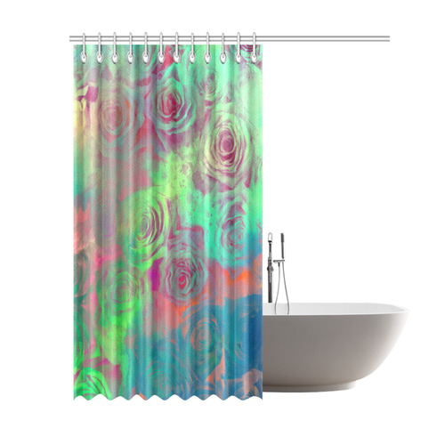 flowers roses Shower Curtain 69"x84"