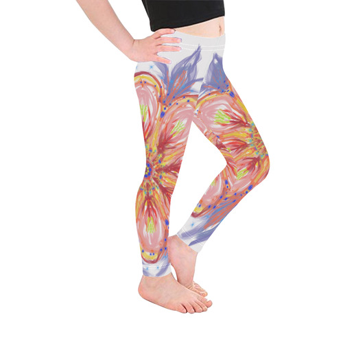 flower 3 Kid's Ankle Length Leggings (Model L06)