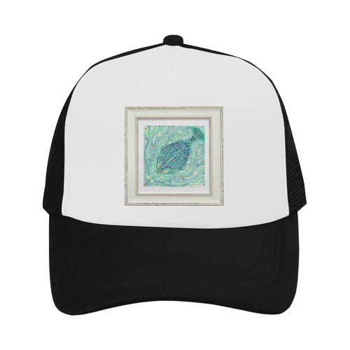 artistic green fish 2 Trucker Hat