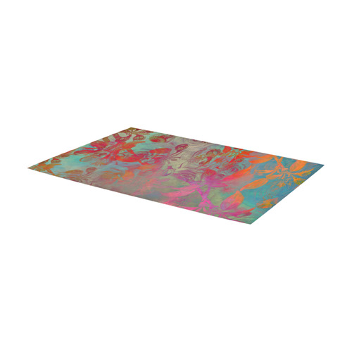 flowers roses Area Rug 7'x3'3''