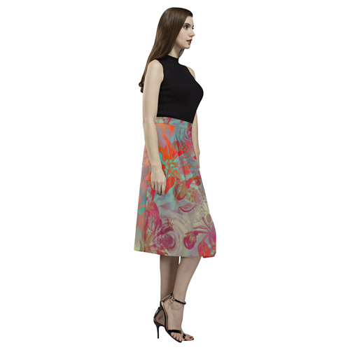 flowers roses Aoede Crepe Skirt (Model D16)