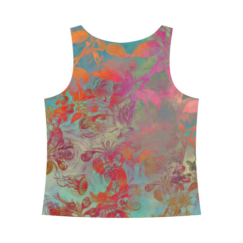 flowers roses All Over Print Tank Top for Women (Model T43)