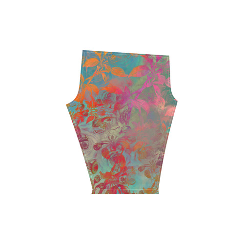 flowers roses Women's Low Rise Capri Leggings (Invisible Stitch) (Model L08)